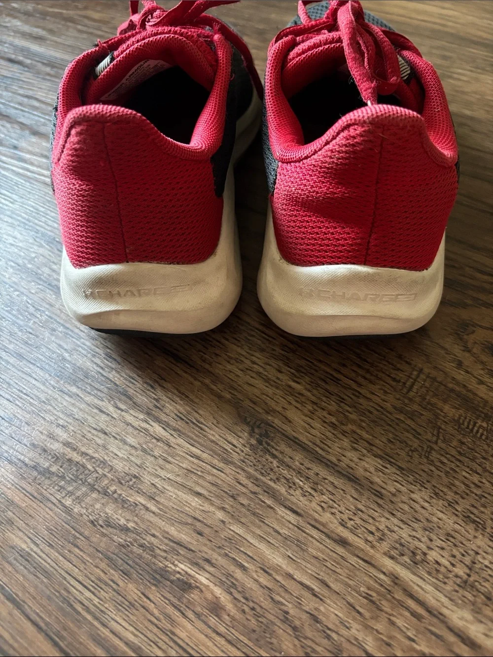 Under Armour Charged Pursuit Youth 5Y Black Red Running Shoes 3026695-001